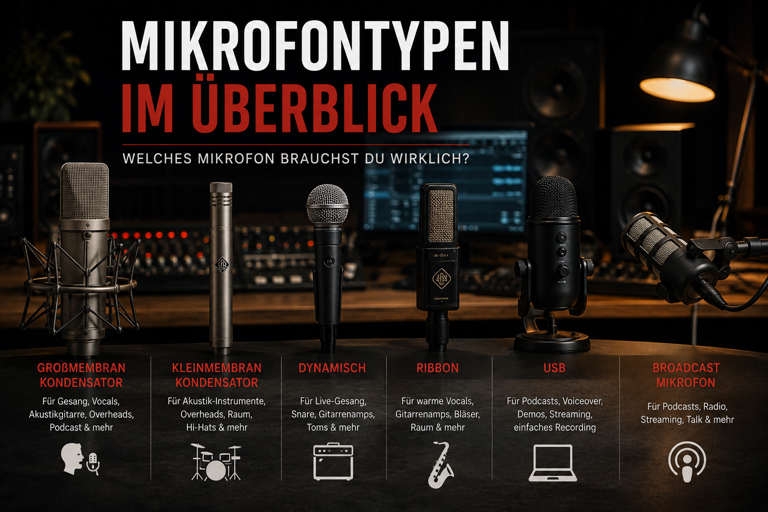 Mikrofontypen im Überblick: Welches Mikrofon brauchst du wirklich?